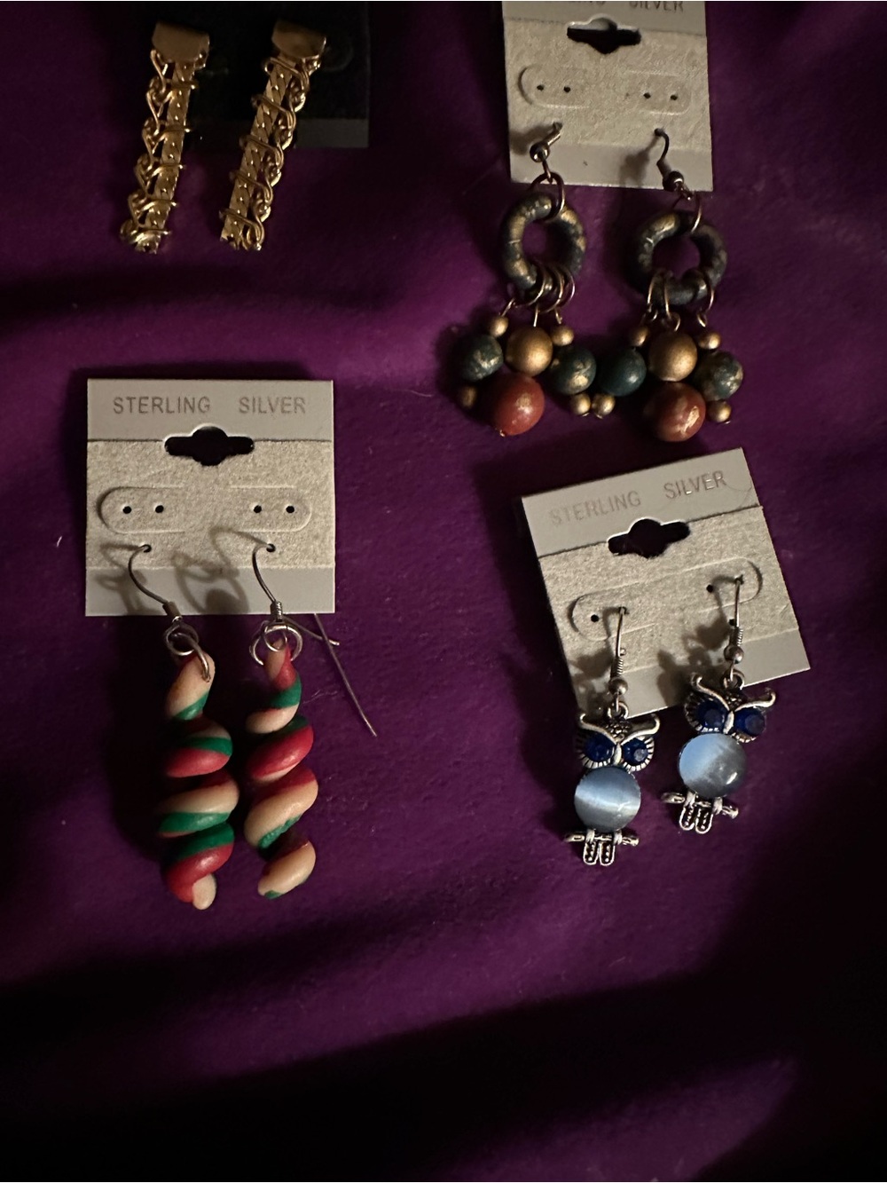 4 pair used like new earrings